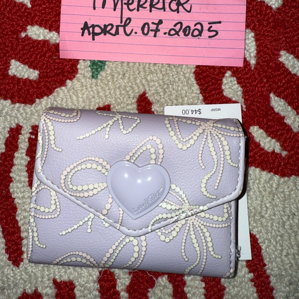 Lavender Bow/Heart Women's wallet Betsy Johnson